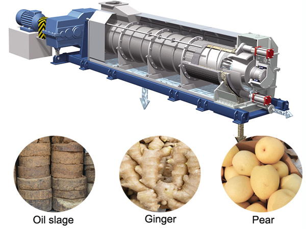 Screw press dewatering machine