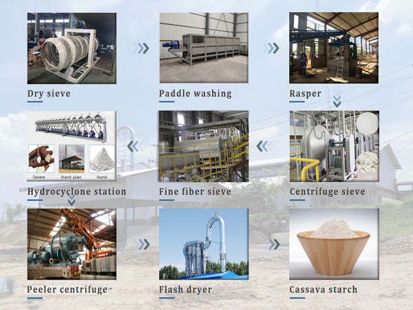 cassava starch processing machine