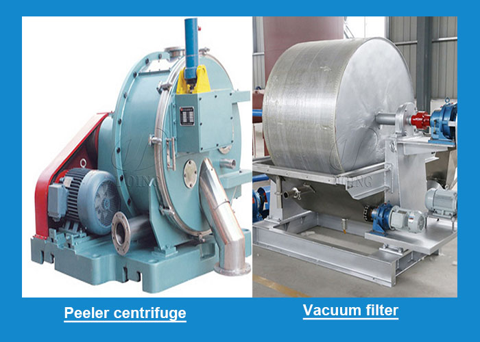 peeler centrifuge and vacuum filter