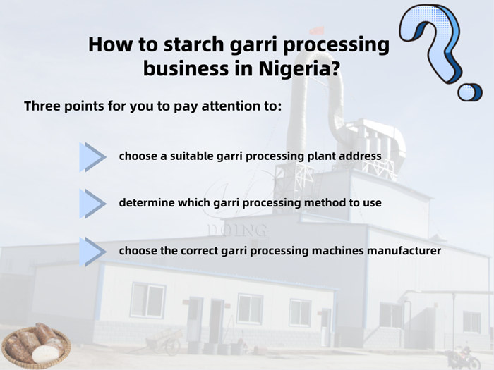 garri processing business in Nigeria