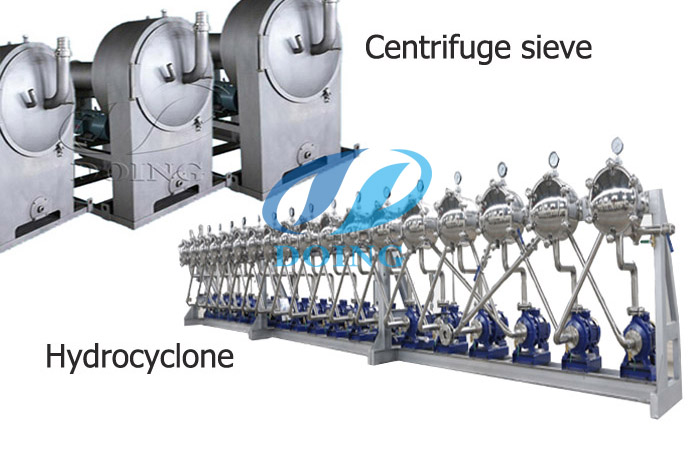 starch centrifuge sieve and hydrocyclone